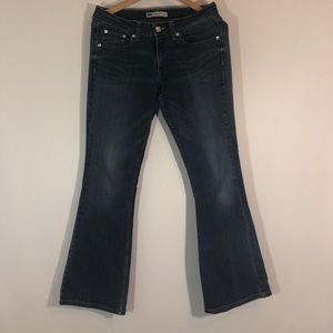 Levi’s 518 super low jeans.